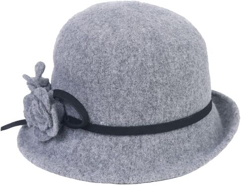 Ruphedy Women Wool Felt Bucket Hat Winter Church Dress Cloche Hats 1920s 50s in Saudi Arabia
