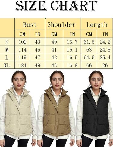 ZOLISU Puffer Vest Women Zip Up Sleeveless Puffy Womens Outerwear Vests Stand Collar Padded Gilet Jacket with Pockets in Saudi Arabia