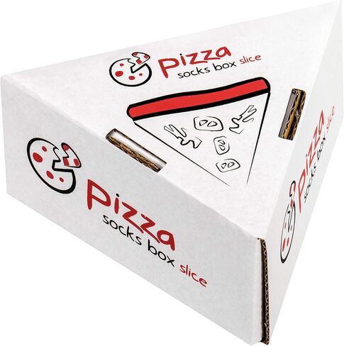 Rainbow Socks - Pizza Slice Box Socks - Pepperoni 1 pair Cotton Socks Made In Europe Unisex Funny Gift! in Saudi Arabia