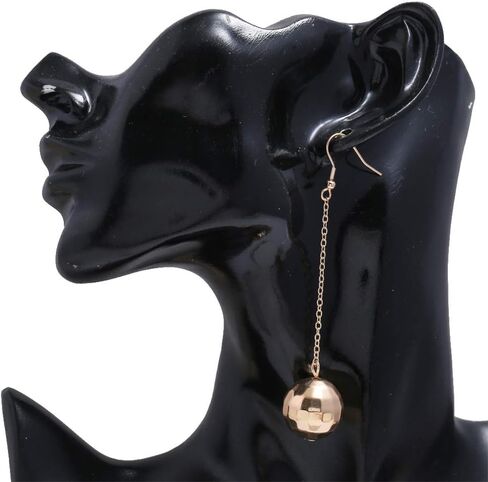 2 Pairs of Disco Ball Earrings 60's or 70's Silver Gold Disco Ball Earrings for Women's Accessories in Saudi Arabia
