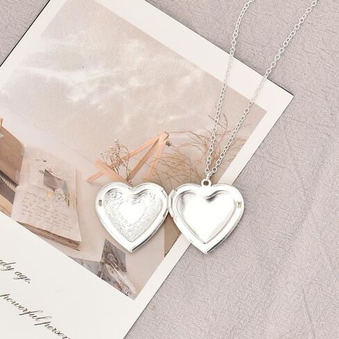 Heart Pendant Necklace for Womens Sterling Silver Locket Necklaces for Mom Birthday Gift Ideas Daughter Niece Graduation Gifts for Her Girlfriend Wife Christmas Gifts for Best Friend Photo Necklace in Saudi Arabia