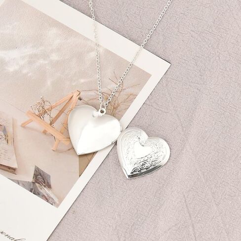 Heart Pendant Necklace for Womens Sterling Silver Locket Necklaces for Mom Birthday Gift Ideas Daughter Niece Graduation Gifts for Her Girlfriend Wife Christmas Gifts for Best Friend Photo Necklace in Saudi Arabia