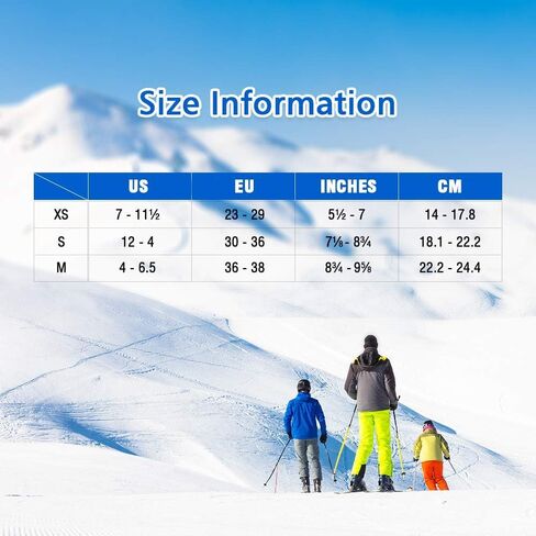 Kids Ski Socks 2 Pairs/3 Pairs Warm Snow Socks Non-Slip Cuff for Boys Girls Winter Skiing Snowboarding( in Kuwait