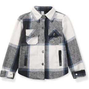 Girls Flannel Plaid Shacket Button Down Long Sleeve Casual Shirt Shackets Fall Jacket Clothes