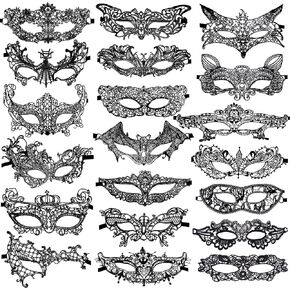 SIQUK 20 Pieces Lace Masquerade Mask Women Venetian Masks