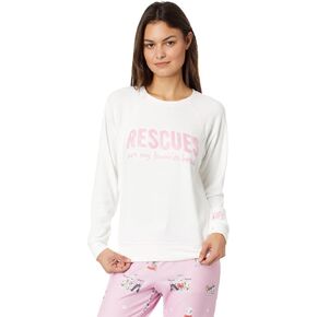 PJ Salvage Women's Loungewear Rescues are My Favorite Breed Long Sleeve Top in Saudi Arabia