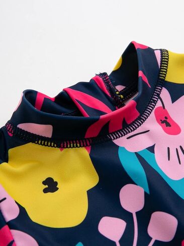 بدلة سباحة BIKINX للفتيات الصغيرات بسحاب قطعة واحدة للأطفال من Rash Guard ملابس سباحة لطيفة بأكمام طويلة in Kuwait