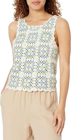 Lucky Brand Women's Granny Square Crochet Vest in Saudi Arabia
