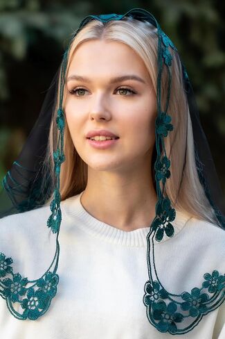 ماريا الحجاب الكاثوليكية مانتيلا قداس إنفينيتي الحجاب الكنيسة الدانتيل الحجاب الإسبانية مصلى كتلة غطاء الرأس قصيرة in Saudi Arabia