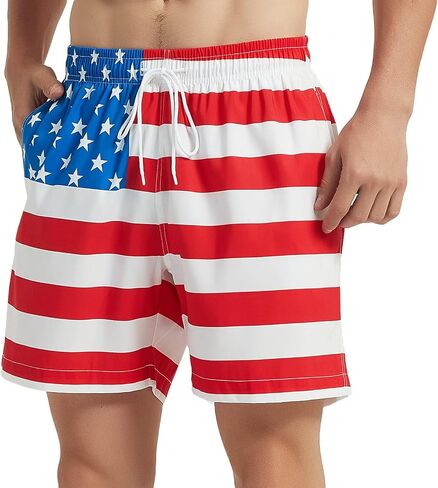 MADHERO Mens Swim Trunk Funny Pattern Bathing Suit with Mesh Lining Swimming Shorts in Saudi Arabia
