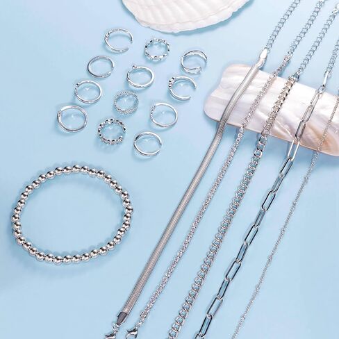 LOAYHOAY 18 قطعة الخلخال خاتم اصبع القدم للنساء الفتيات حجر الراين أساور الكاحل زهرة ورقة القلب مفتوح قابل للتعديل خواتم اصبع القدم الشاطئ مجوهرات القدم in Kuwait