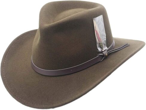 قبعة رعاة البقر من الصوف القابل للسحق على الطراز الغربي مونتانا من سيلفر كانيون in Kuwait