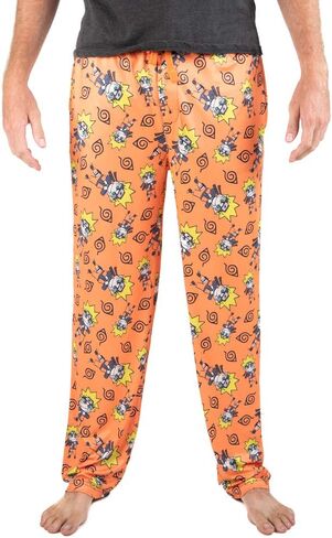 Bioworld NARUTO Anime Chibi Character AOP Orange Mens Sleep Pajama Pants in Saudi Arabia