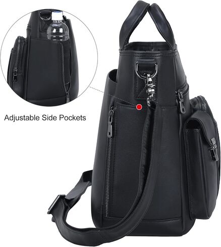 TIDING Genuine Leather Shoulder Bag for Men Large Crossbody Bag Work Business Messenger Bag Man Purse Fits 11 Inch Tablet in Saudi Arabia