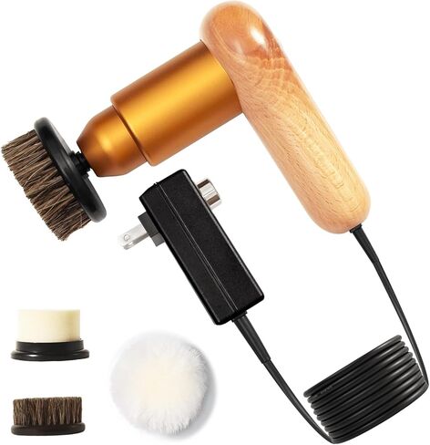 75W Power Electric Shoe Polisher, Adjustable 6 Speed Electric Polisher, Perfect for Leather Shoes and Sneakers, 3 Brush Heads,Time-Saving Solution for Shoe Cleaning in Saudi Arabia