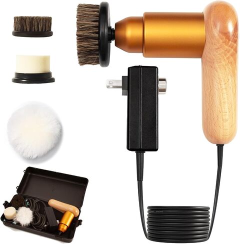 75W Power Electric Shoe Polisher, Adjustable 6 Speed Electric Polisher, Perfect for Leather Shoes and Sneakers, 3 Brush Heads,Time-Saving Solution for Shoe Cleaning in Saudi Arabia