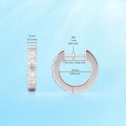 Limerencia Hypoallergenic Implant Grade Titanium G23 Huggie Hoop Earrings, 5A Cubic Zirconia Pure Titanium Hoops for Women Girls Sensitive Ears in Saudi Arabia
