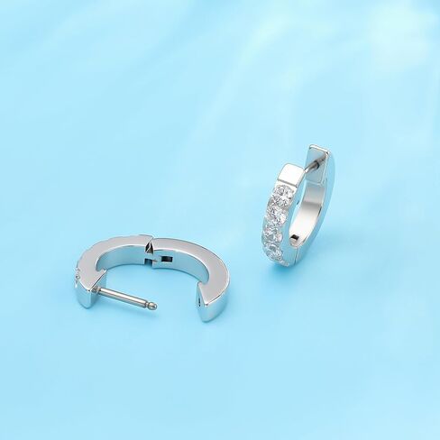 Limerencia Hypoallergenic Implant Grade Titanium G23 Huggie Hoop Earrings, 5A Cubic Zirconia Pure Titanium Hoops for Women Girls Sensitive Ears in Saudi Arabia