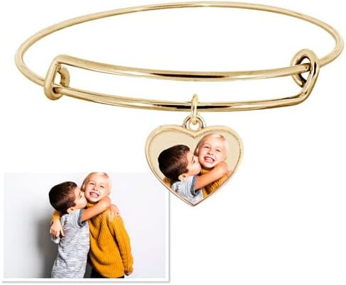 PicturesOnGold.com Expandable - Photo Charm Heart Expandable Bracelet in Saudi Arabia