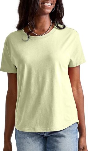Hanes Originals Oversized T-Shirt, Cotton Crewneck Tee for Women, Curved Hem, Plus in Saudi Arabia
