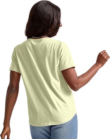 Hanes Originals Oversized T-Shirt, Cotton Crewneck Tee for Women, Curved Hem, Plus in Saudi Arabia