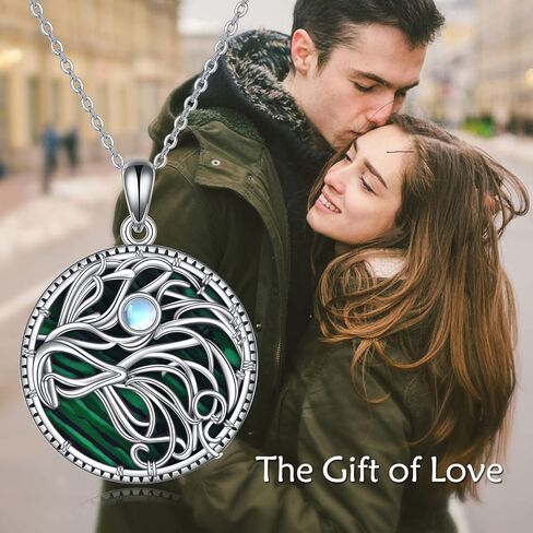 AXELUNA Moon Sun Star Necklace 925 Sterling Silver Abalone Shell Moon and Sun Pendant Necklace for Women Girls in Kuwait