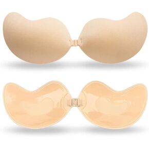 Strapless Sticky Bra Invisible Lift up Adhesive Push up Bra Backless Bra for Womens 2 Pairs Reusable in Saudi Arabia