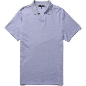 تي شيرت Robert Baraket Casey Polo بياقة مفتوحة، كم قصير، مقاس عادي، تي شيرت رجالي كاجوال in Kuwait