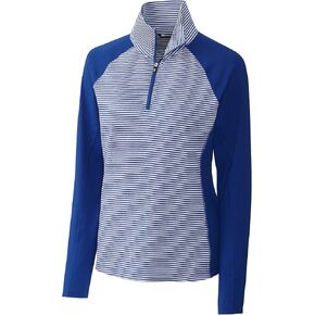 Cutter & Buck womens Forge Tonal Stripe Half Zip Polo Shirt in Saudi Arabia