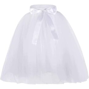 Zcaynger Girls Tulle Skirt Tutu Dancing Dress 5-Layer Fluffy with Ribbon… in Kuwait