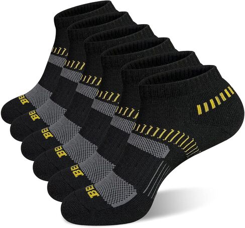 جوارب BERING اليومية للرجال مبطنة منخفضة القطع للكاحل للجري والرياضة والجولف (6 أزواج) in Kuwait