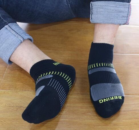 جوارب BERING اليومية للرجال مبطنة منخفضة القطع للكاحل للجري والرياضة والجولف (6 أزواج) in Kuwait