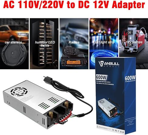Anbull SMPS 110V AC to 12V DC Converter Power Supply Adapter Switch Transformer Max 50A 600W in Saudi Arabia