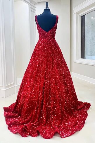 Sparkly Sequins A Line Prom Dresses Long Spaghetti Straps Party Dresses Backless Wide Hem Ball Gowns for Women in Saudi Arabia