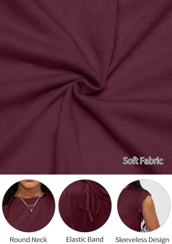 CLOCOR ملابس نسائية مكونة من قطعتين بدلة رياضية بياقة دائرية بدون أكمام بدلة رياضية عالية الخصر برباط مجموعة تي شيرتات قصيرة للأطفال مع جيوب in Kuwait