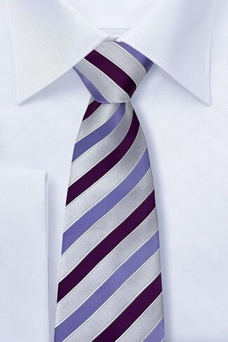 Retreez Three-Colour Stripe Woven Microfiber Men's Tie Necktie in Saudi Arabia