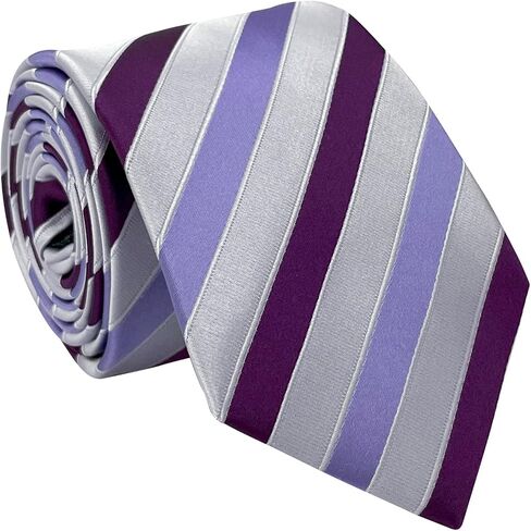 Retreez Three-Colour Stripe Woven Microfiber Men's Tie Necktie in Saudi Arabia