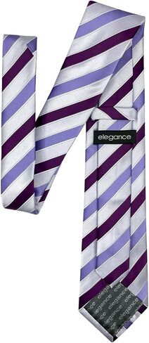Retreez Three-Colour Stripe Woven Microfiber Men's Tie Necktie in Saudi Arabia