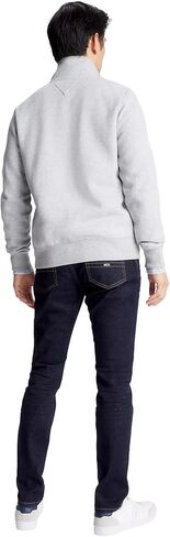 Tommy Hilfiger Men's Adaptive Quarter Zip Sweatshirt with Extended Zipper Pull in Kuwait