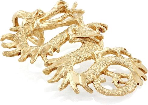 Ioka - 14K Yellow Gold Dragon Charm Small Pendant For Necklace or Chain in Saudi Arabia