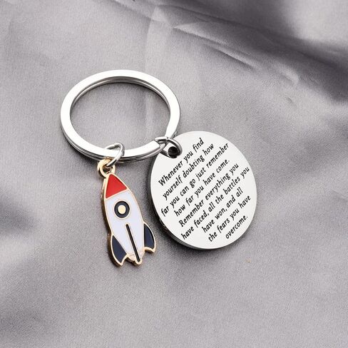 TIIMG Rocket Inspirational Quote Keychain Astronomy Gift Rocket Space Ship Jewelry Sci-Fi Gift in Saudi Arabia