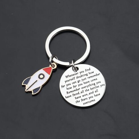 TIIMG Rocket Inspirational Quote Keychain Astronomy Gift Rocket Space Ship Jewelry Sci-Fi Gift in Saudi Arabia