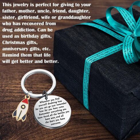 TIIMG Rocket Inspirational Quote Keychain Astronomy Gift Rocket Space Ship Jewelry Sci-Fi Gift in Saudi Arabia