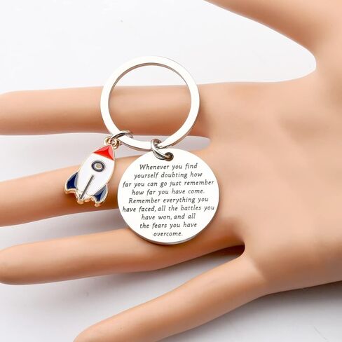 TIIMG Rocket Inspirational Quote Keychain Astronomy Gift Rocket Space Ship Jewelry Sci-Fi Gift in Saudi Arabia