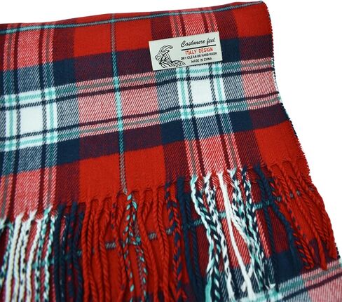 وشاح شتوي فاخر منقوش من Glory Max Scottish Stewart Tartan بملمس الكشمير الناعم مقاس 72 بوصة × 12 بوصة in Kuwait
