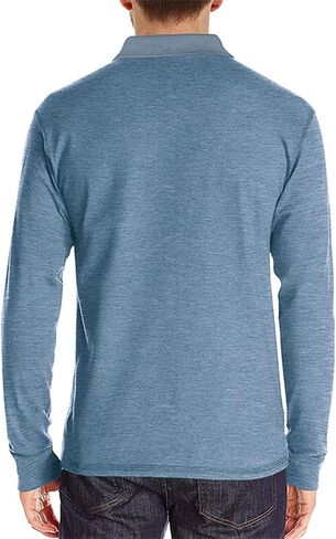 PICKLION Mens Long Sleeve Polo Shirts Casual Moisture Wicking Golf Polo Shirts with Pocket in Saudi Arabia