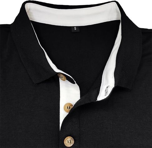 PICKLION Mens Long Sleeve Polo Shirts Casual Moisture Wicking Golf Polo Shirts with Pocket in Saudi Arabia