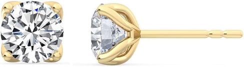 1-5 Carat (ctw) White Gold Round Cut LAB GROWN Diamond Four Prong Stud Earrings (Color E-F Clarity VS2-SI1) in Saudi Arabia