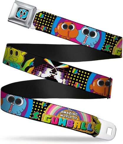 Buckle-Down Seatbelt Belt - TAWG Gumball & Darwin Poses/Unicorns - 1.0" Wide - 20-36 Inches in Length in Saudi Arabia
