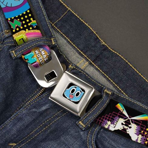 Buckle-Down Seatbelt Belt - TAWG Gumball & Darwin Poses/Unicorns - 1.0" Wide - 20-36 Inches in Length in Saudi Arabia